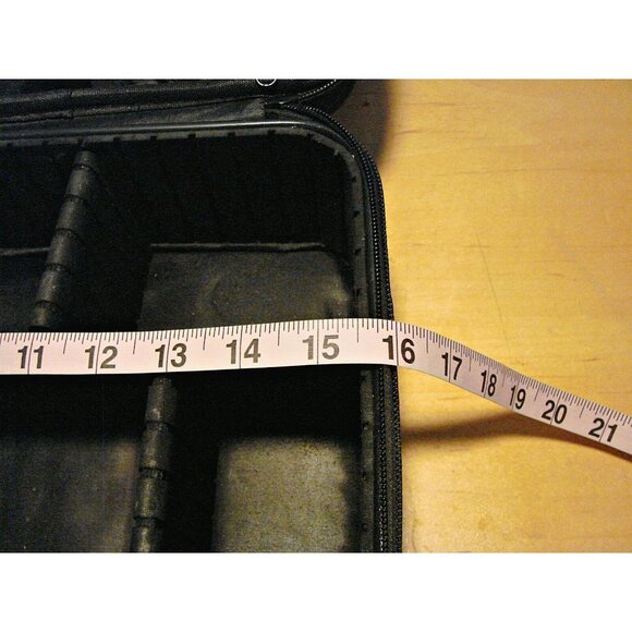 Large Makeup Crafts Storage Bag Case Zip Movable Compartments Strap Black Travel - Picture 10 of 12